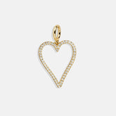 Heart Cluster Charm - Heart Pave Outline