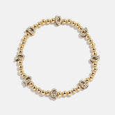 Gold/Pavé Repeating Initial Pisa Bracelet - Q