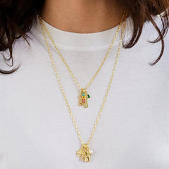 Jeweled Cluster Charm - Bright Multi