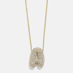 Kids’ Bubble Initial Necklace - Gold/Pavé