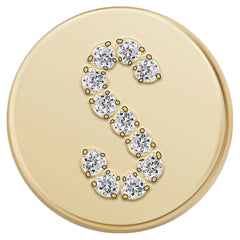 Gold Letter Bead - S