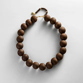 Jane Beaded Necklace - Wood
