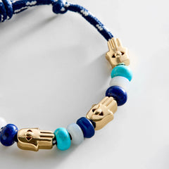 Happy Here Beaded Bracelet - Hamsa