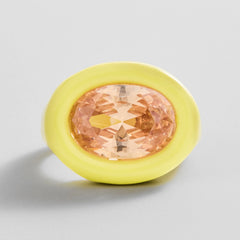 Joy Pop Cubic Zirconia Ring - Peach/Yellow