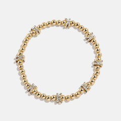 Gold/Pavé Repeating Initial Pisa Bracelet - K