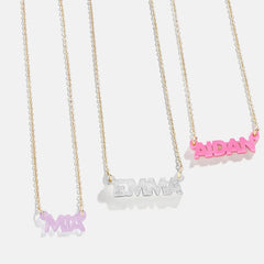 Kids' Custom Nameplate Necklace - Kids' Cable Chain