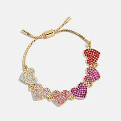 Hearts for Days Kids' Crystal Heart Bracelet - Pink Multi