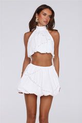 Dream In Motion Halter Top White