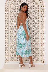 Stay By Your Side Midi Dress Blue