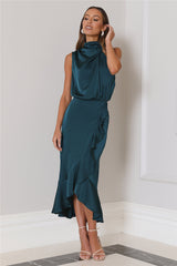 Party To Go Midi Dress Teal