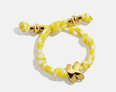 Knotty Initial Custom Bracelet - Bright Yellow Single Letter