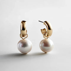 Karla Gold Pearl Earrings - Gold/Pearl