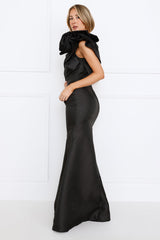 Ava One Shoulder Maxi Dress Black