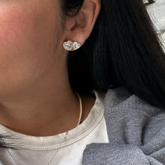 Kali Heart Earrings - Gold/Pavé