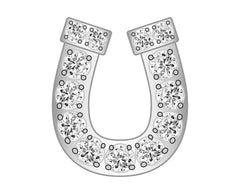 Horseshoe Icon - Pavé Silver