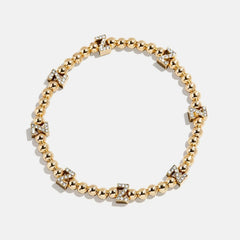Gold/Pavé Repeating Initial Pisa Bracelet - Z