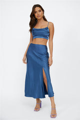 Best Dressed Midi Skirt Navy