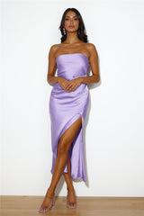Lover Of Style Satin Maxi Dress Purple