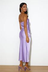 Lover Of Style Satin Maxi Dress Purple
