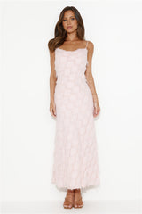 Never Unnoticed Cowl Neck Midi Dress Pink