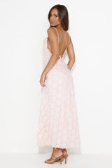 Never Unnoticed Cowl Neck Midi Dress Pink