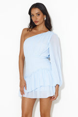World Revolves Around Her Mini Dress Blue