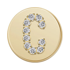 Gold Letter Bead - C