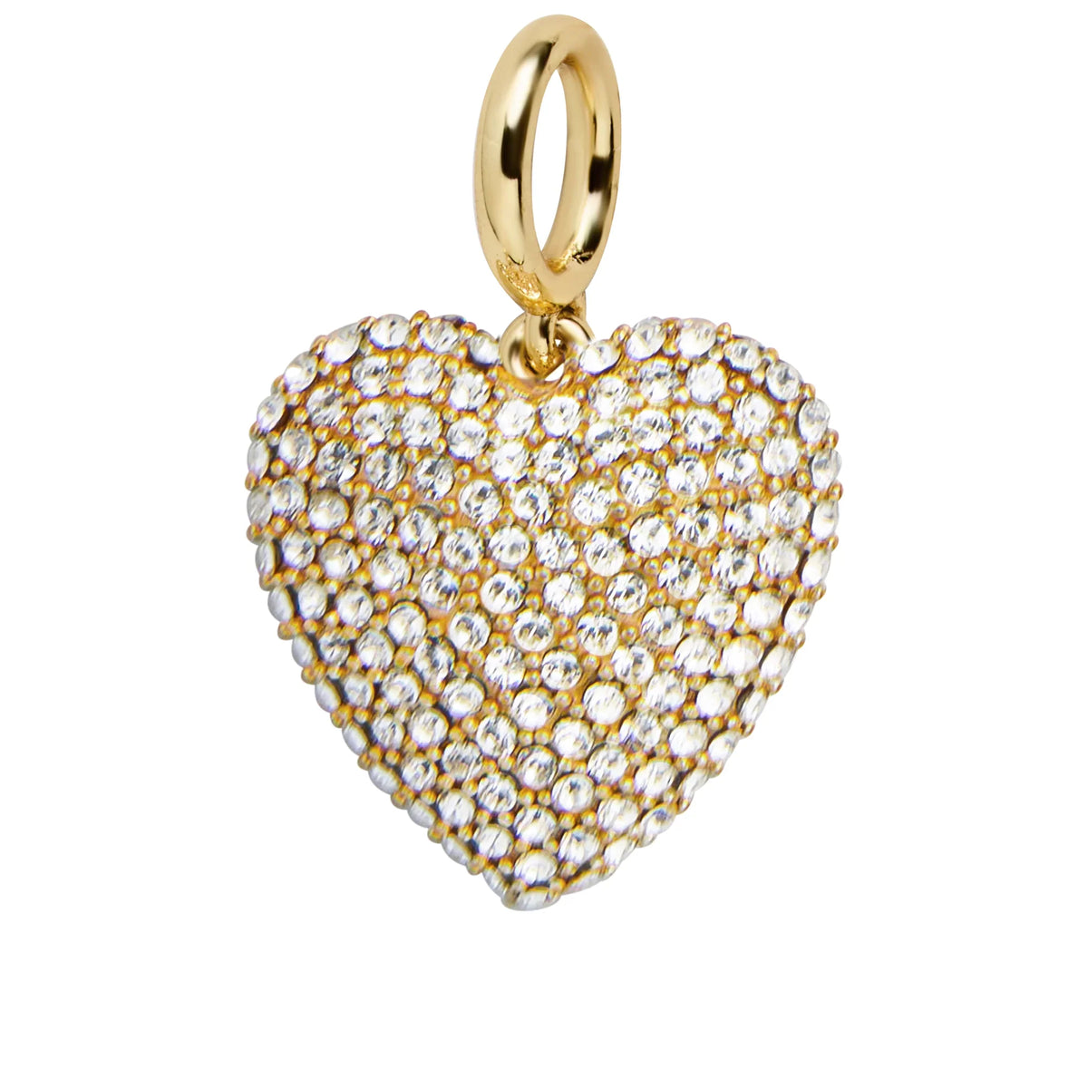 Heart Cluster Charm - Puffy Pave