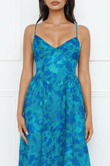 Fresh Nectar Midi Dress Blue