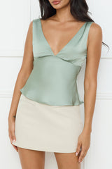 Eden Essence Satin Top Olive
