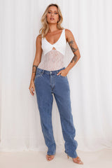 Passion Perfection Lace Bodysuit White