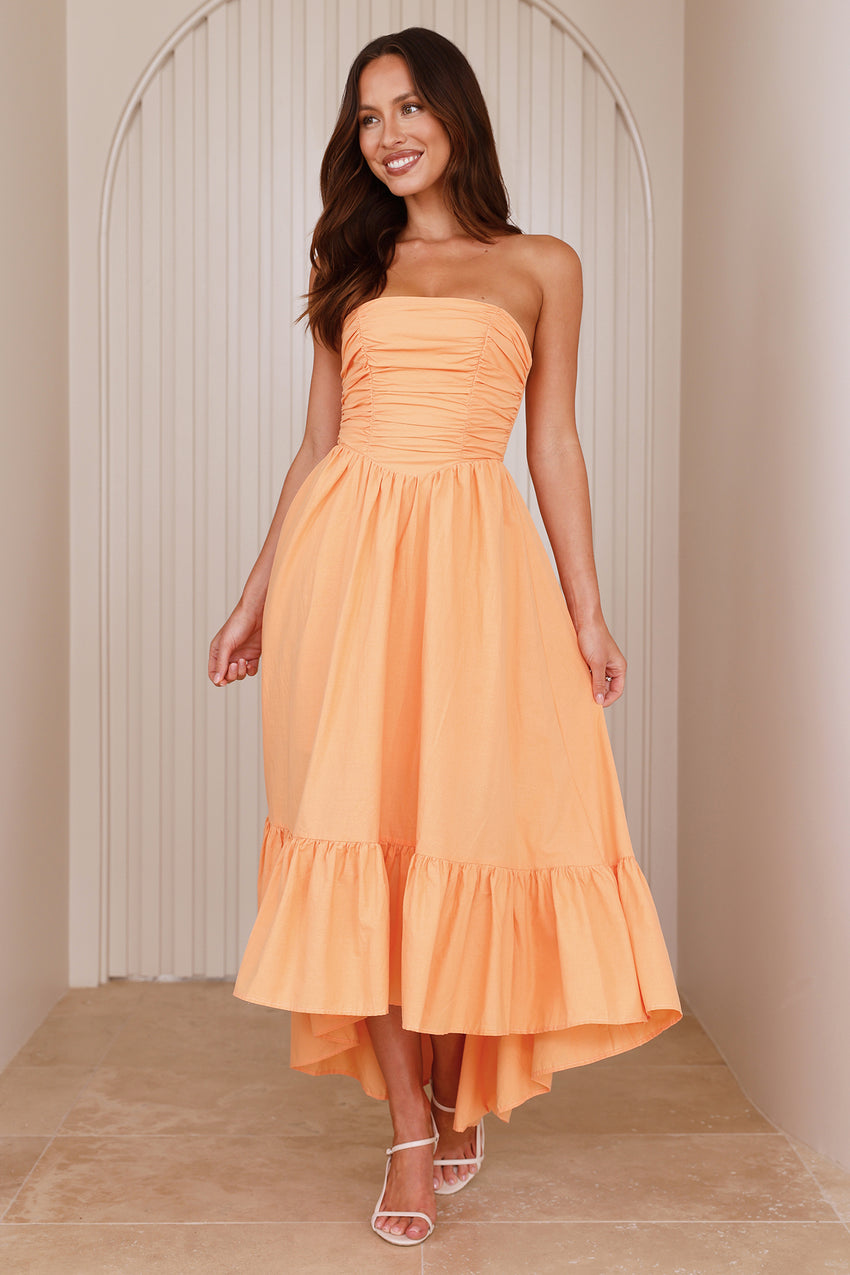 Style Anywhere Midi Dress Orange