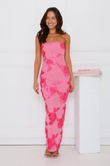 Estelle Mesh Maxi Dress Pink