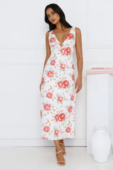 Luxe Dreamscape Midi Dress Pink