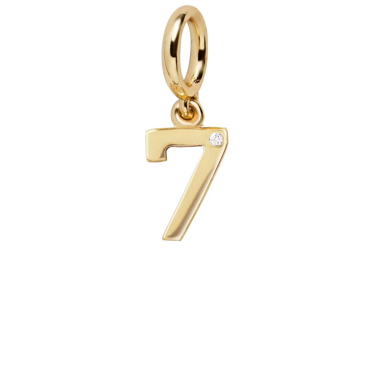 Gold Number Cluster Charm - 7