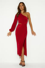 Honey Lover Midi Dress Red
