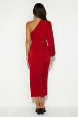 Honey Lover Midi Dress Red