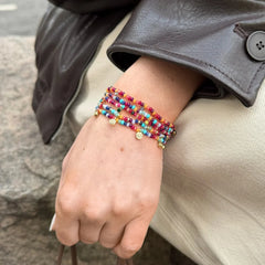 Indya Evil Eye Layered Bracelet Set - Multi