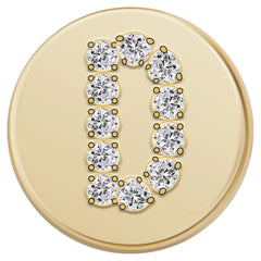 Gold Letter Bead - D