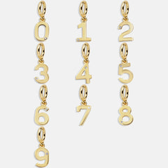 Gold Number Cluster Charm - 4