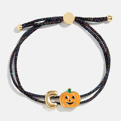 Kids' Halloween Initial Bracelet - Black/Orange