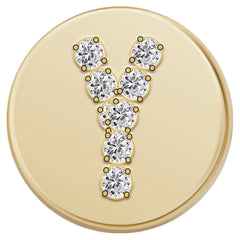 Gold Letter Bead - Y