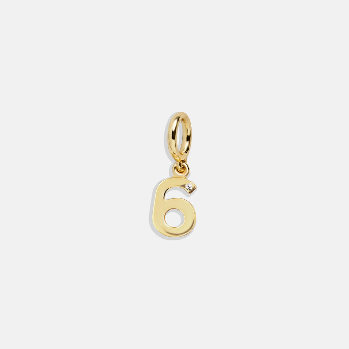 Gold Number Cluster Charm - 6