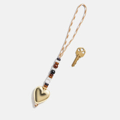 Free Spirit Bag Charm - Gold/Brown