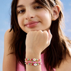 Kids' Initial & Heart Bracelet Set - Multi