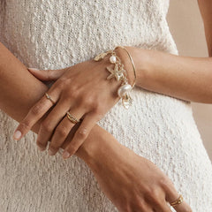 Isla Charm Bracelet - Gold/Pearl