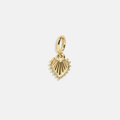 Heart Cluster Charm - Heart Gold
