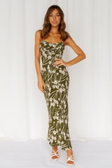 Popping Off Midi Dress Green