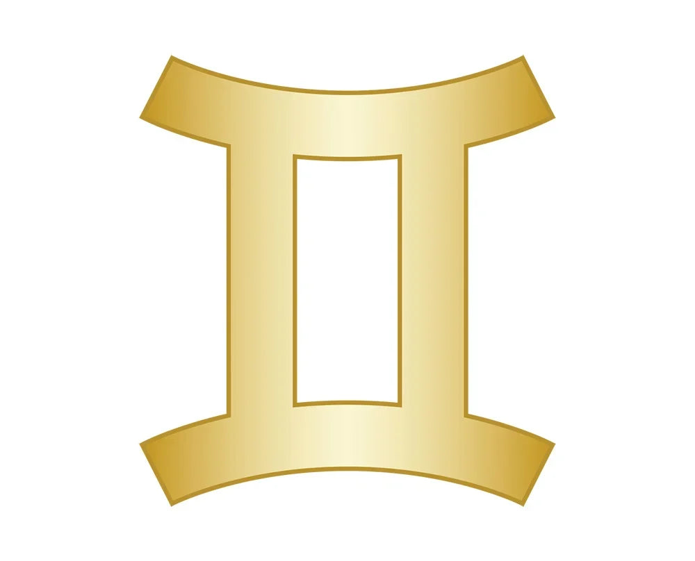 Gemini Mini Zodiac Icon - Gold