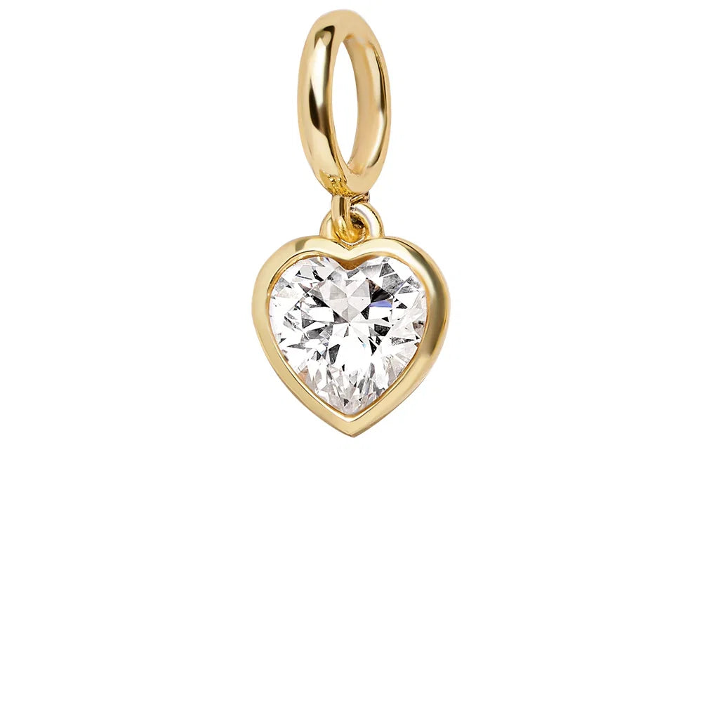 Heart Cluster Charm - Heart Gem